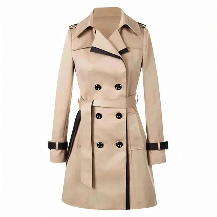 Women's Long Trench Coat - Stylish & Versatile Outerwear Beige