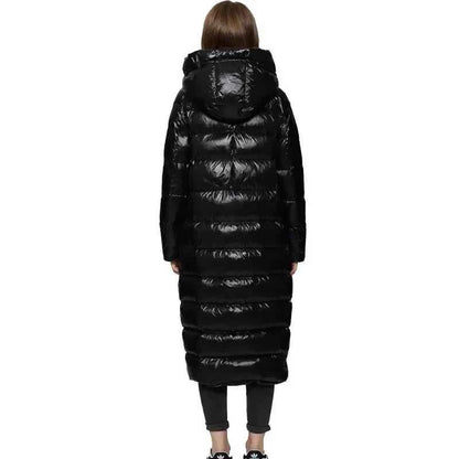Women's Polyester Coat Slim Fit Pockets Black Winter