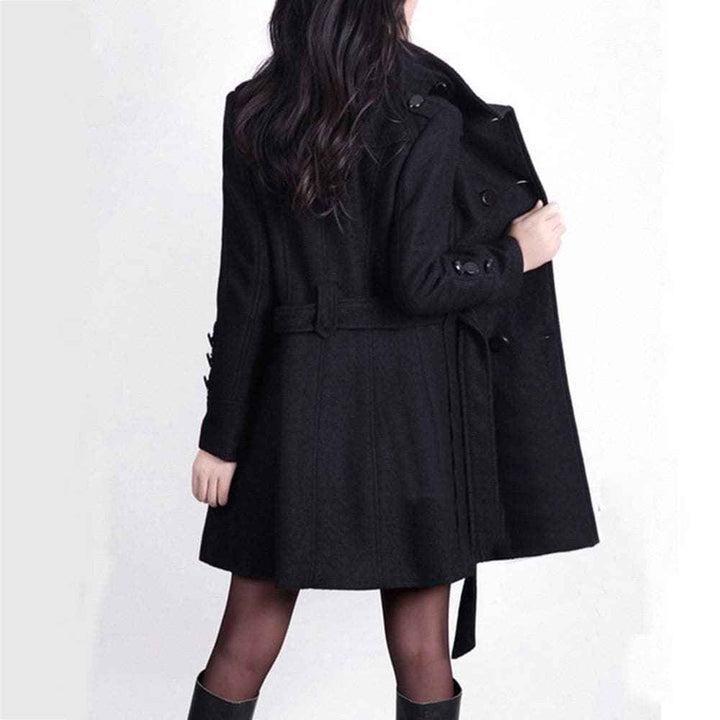 Women's Long Winter Trench Coat - Stylish & Warm