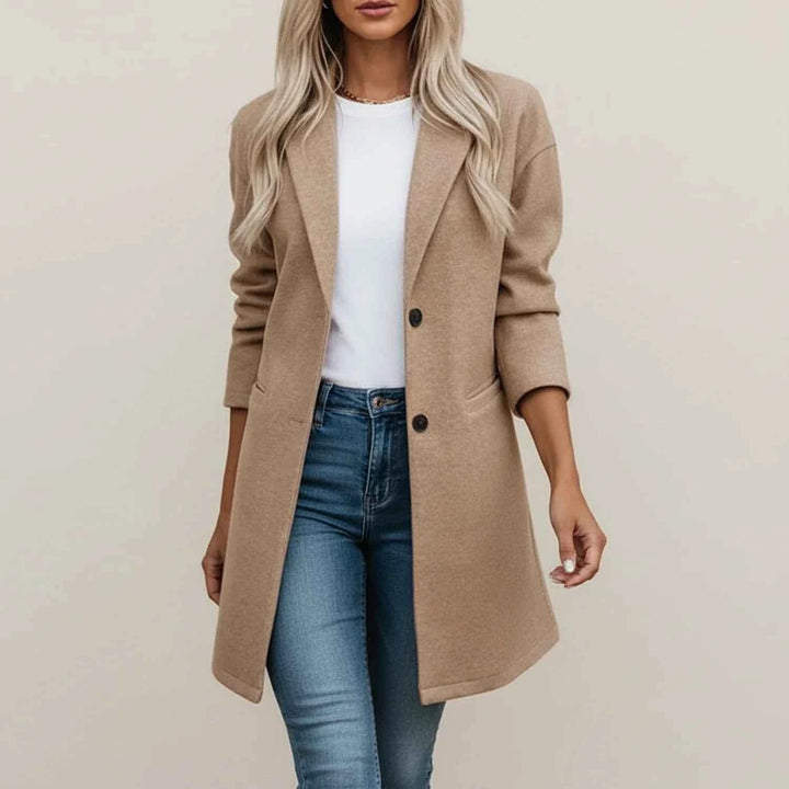 Women's Longline Blazer Jacket Khaki