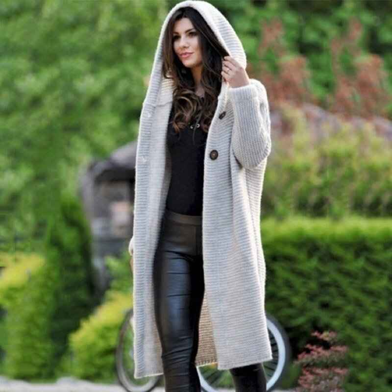 Women's Longline Button Front Cardigan - Stylish & Cozy Beige