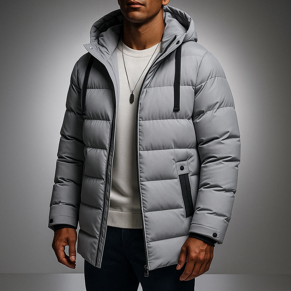 Women's Longline Down Coat - Caprera Style Gray