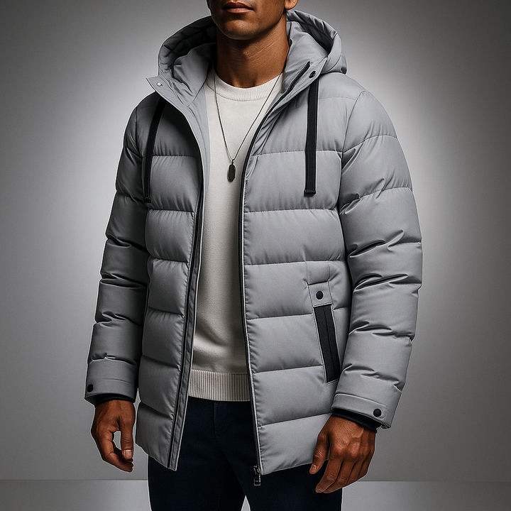 Women's Longline Down Coat - Caprera Style Gray