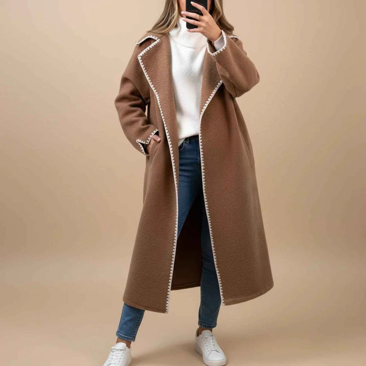 Women's Longline Duster Coat Caramel