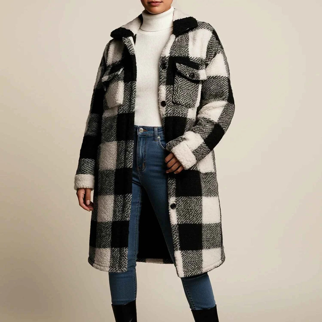 Women's Longline Winter Overcoat Black