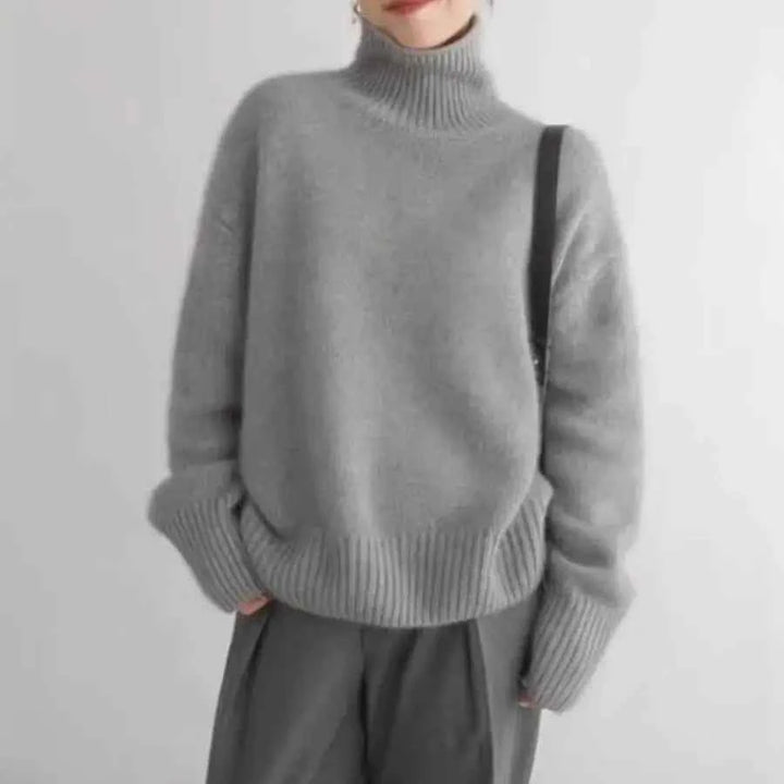 Women's Luxurious Cashmere Sweater Gray