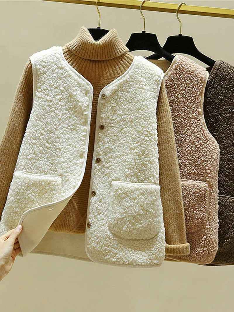 Women's Luxurious Sleeveless Wool Vest