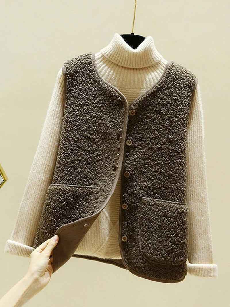 Women's Luxurious Sleeveless Wool Vest