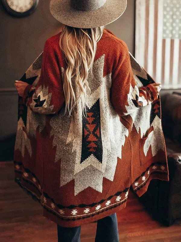 Women's Luxury Tribal Vest Red