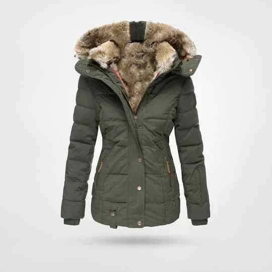Women's Malta Puffer Jacket - Stylish and Warm Outerwear Green