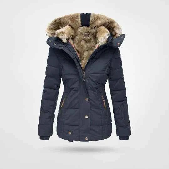 Women's Malta Puffer Jacket - Stylish and Warm Outerwear Navy Blue