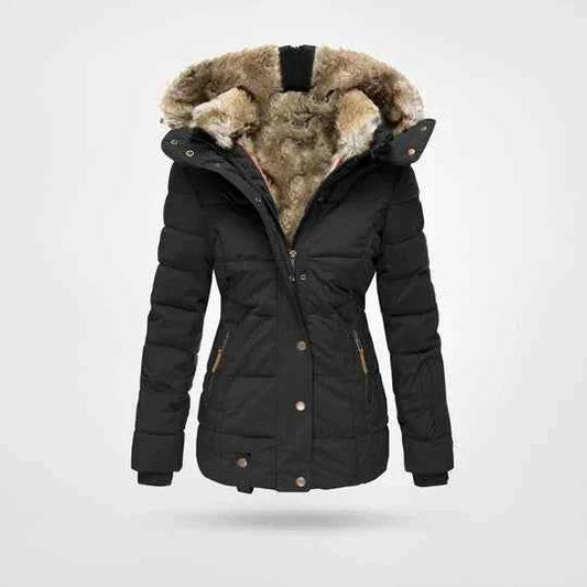 Women's Puffer Water-resistant Insulated Jacket Winter Essential Black