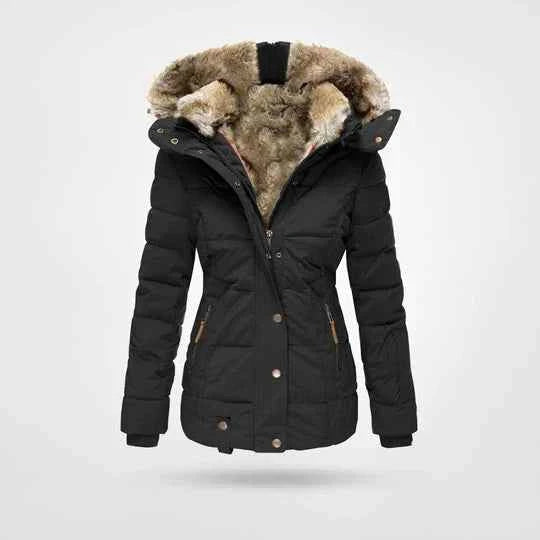 Women's Malta Puffer Jacket - Stylish and Warm Outerwear Black