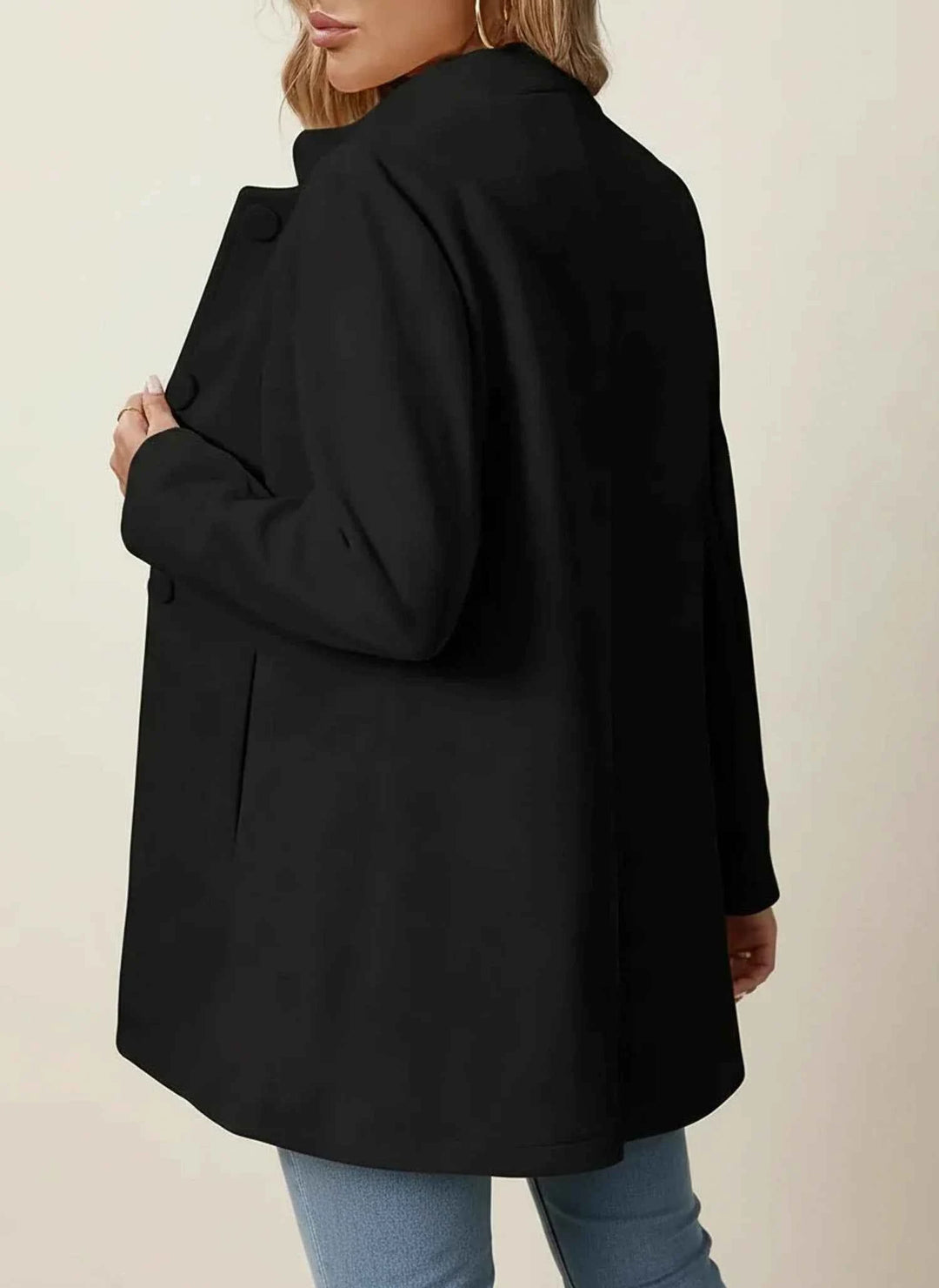Women's Mandarin Collar A-Line Jacket