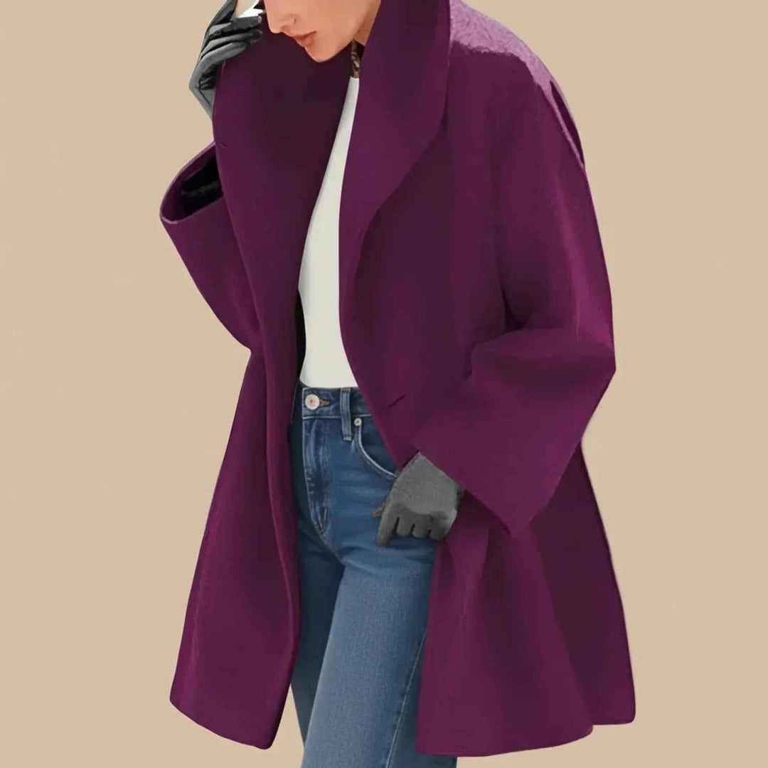 Women's Mid-Length Winter Coat Purple