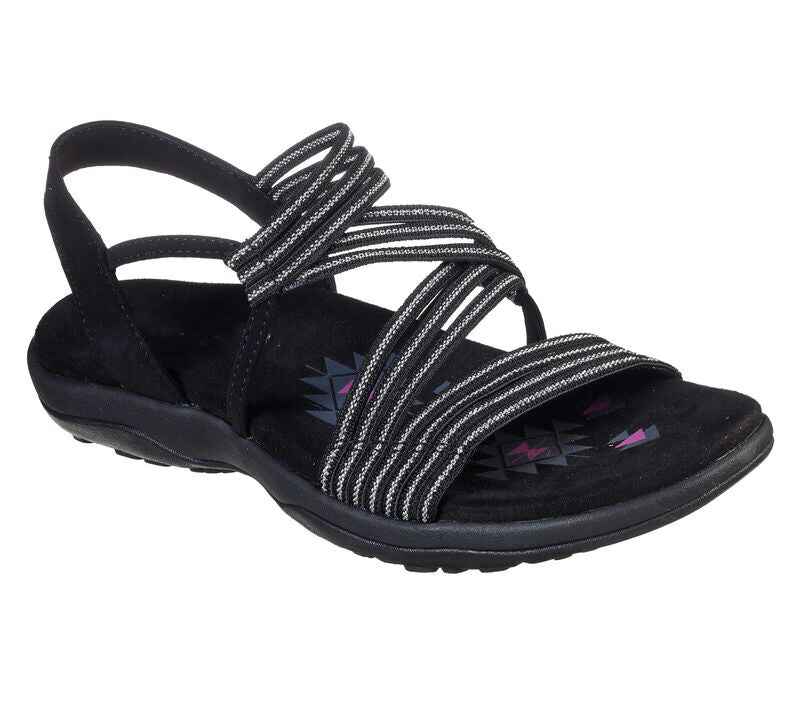 Women's Multi-Strap Sports Sandals with Contoured Insole Black