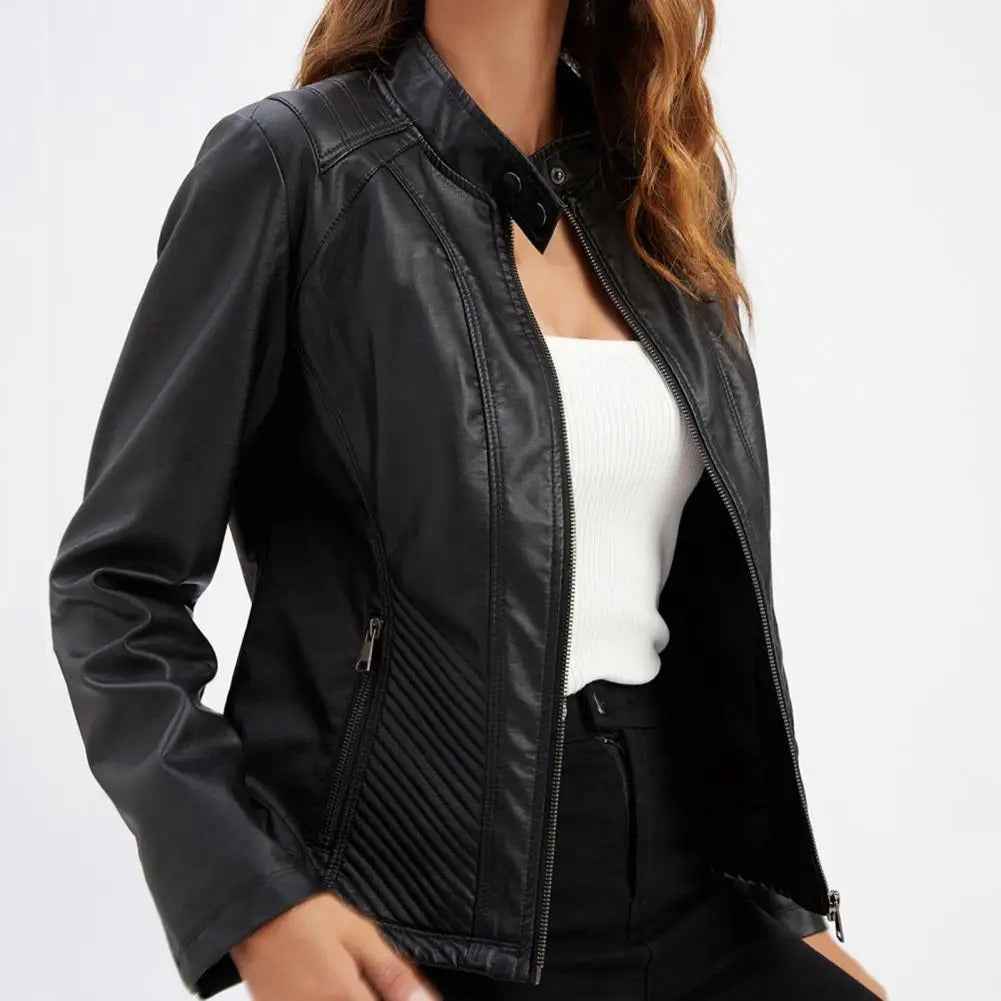Women's Mystique Leather Jacket - Stylish & Durable Outerwear