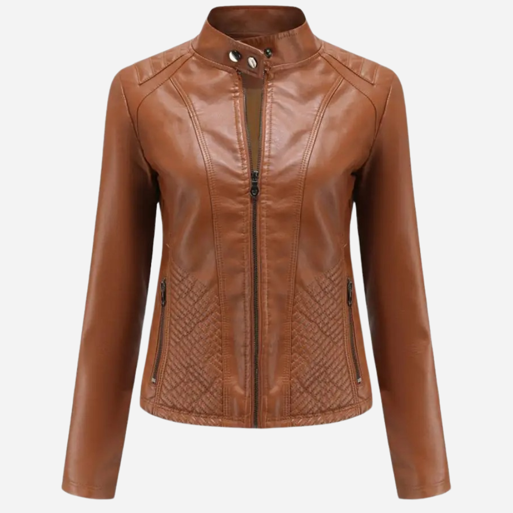 Women's Mystique Leather Jacket - Stylish & Durable Outerwear