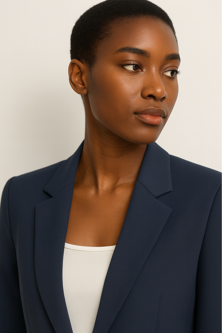 Women’s Tailored Straight‑Leg Trousers & Blazer Suit Set