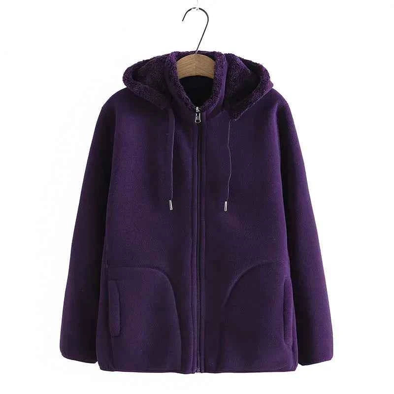 Women's Northern Shore Fleece Hooded Jacket Purple