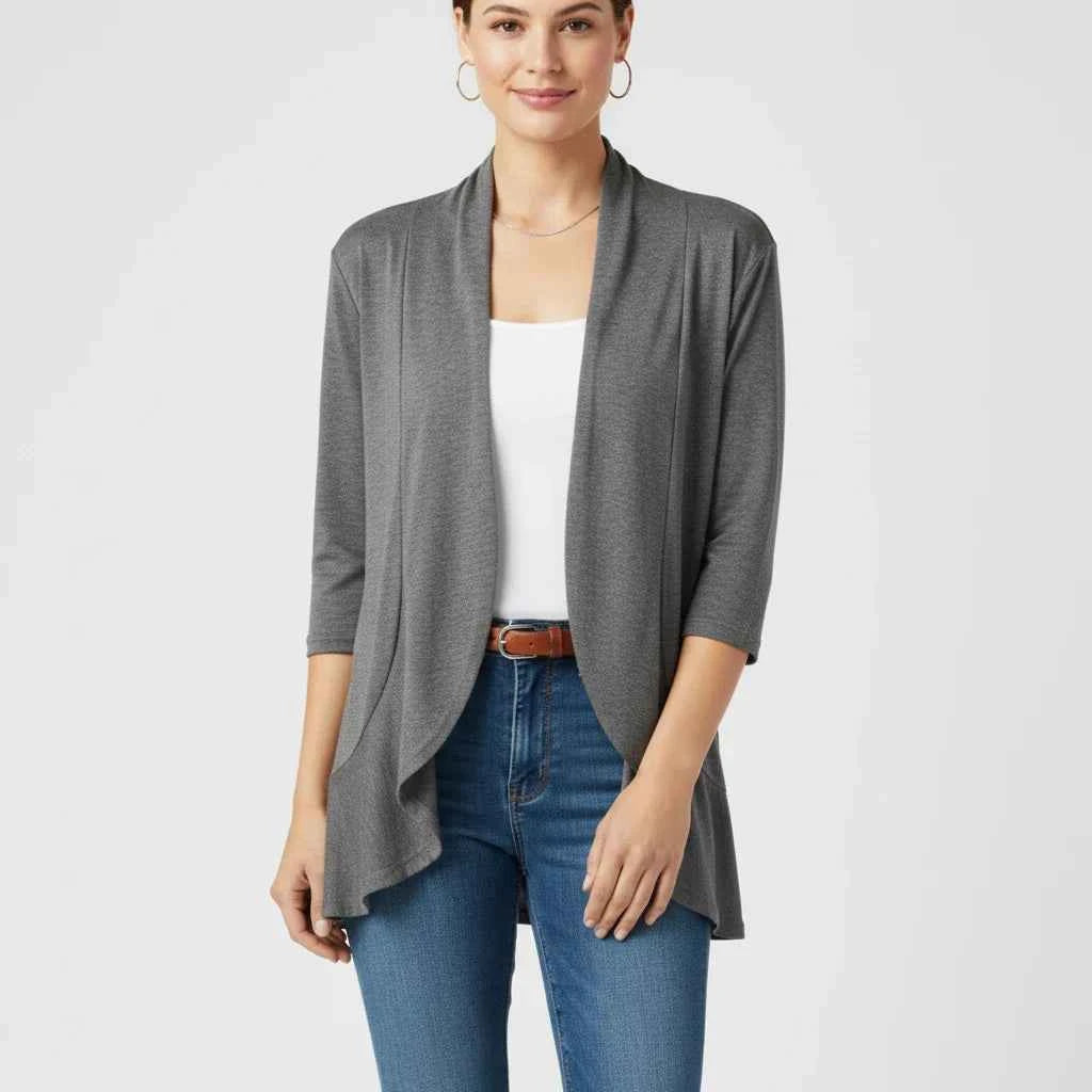 Women's Open Front Cardigan Gray