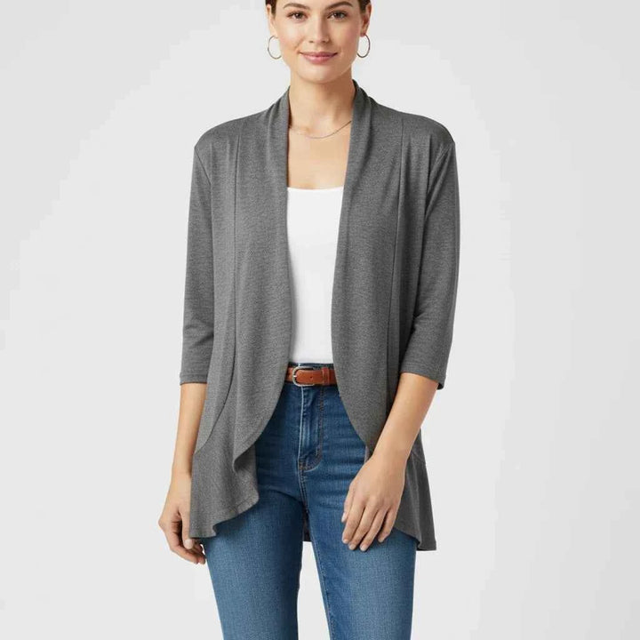 Women's Open Front Cardigan Gray