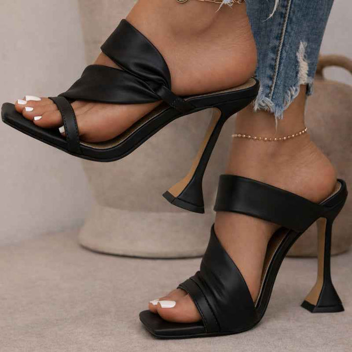 Women's Open Toe High Heel Sandals Black