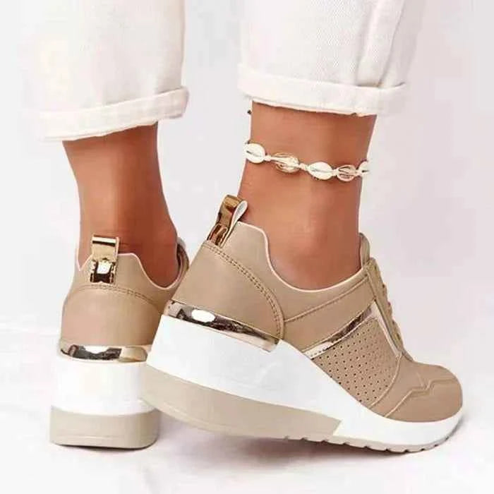 Women's Orthopedic Sneakers – Leather Comfort Walking Shoes