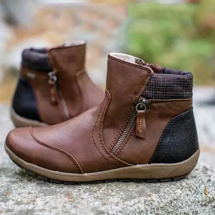 Women's Waterproof Orthopedic Ankle Boots – Ultimate Comfort Brown