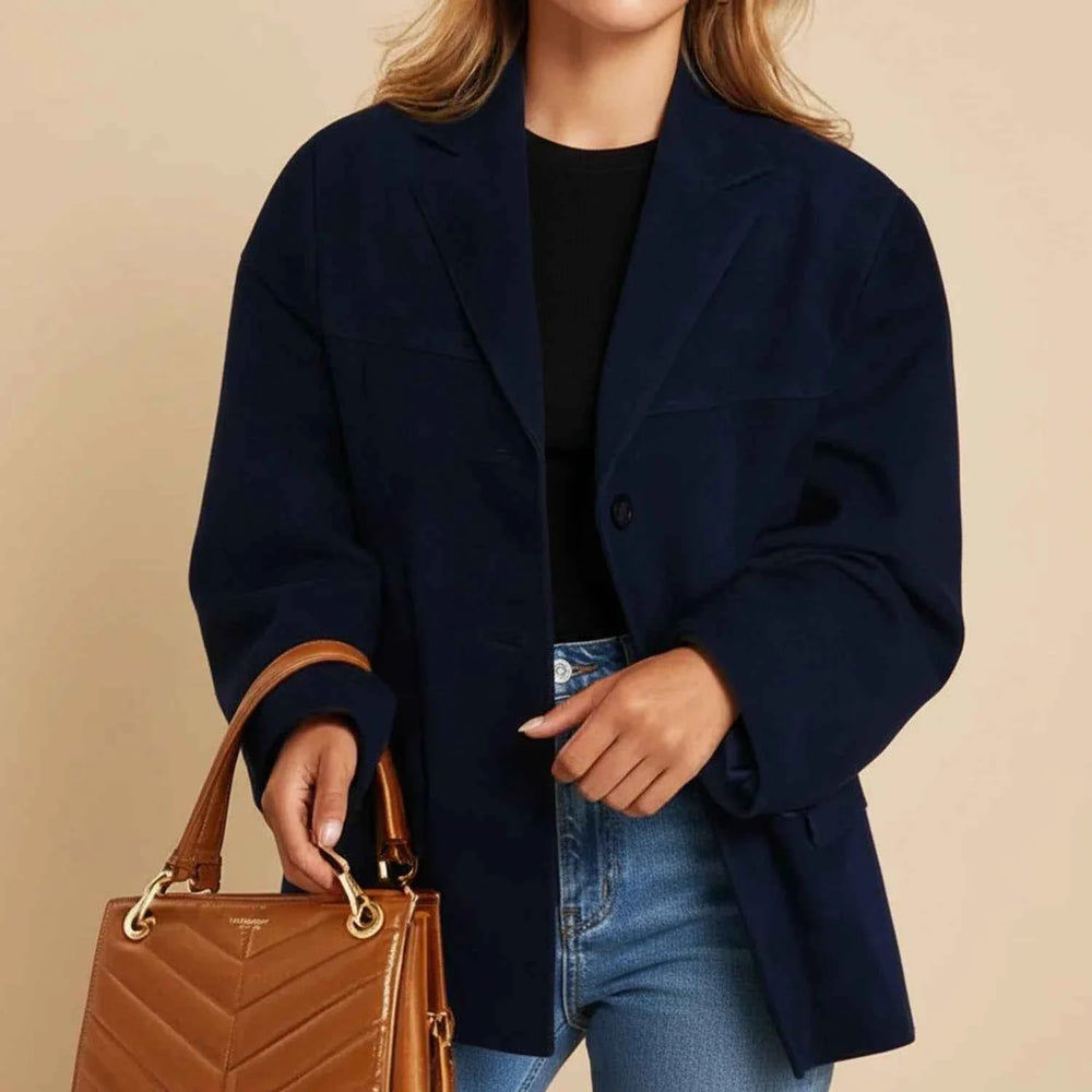 Women's Oversized Blazer Jacket Blue
