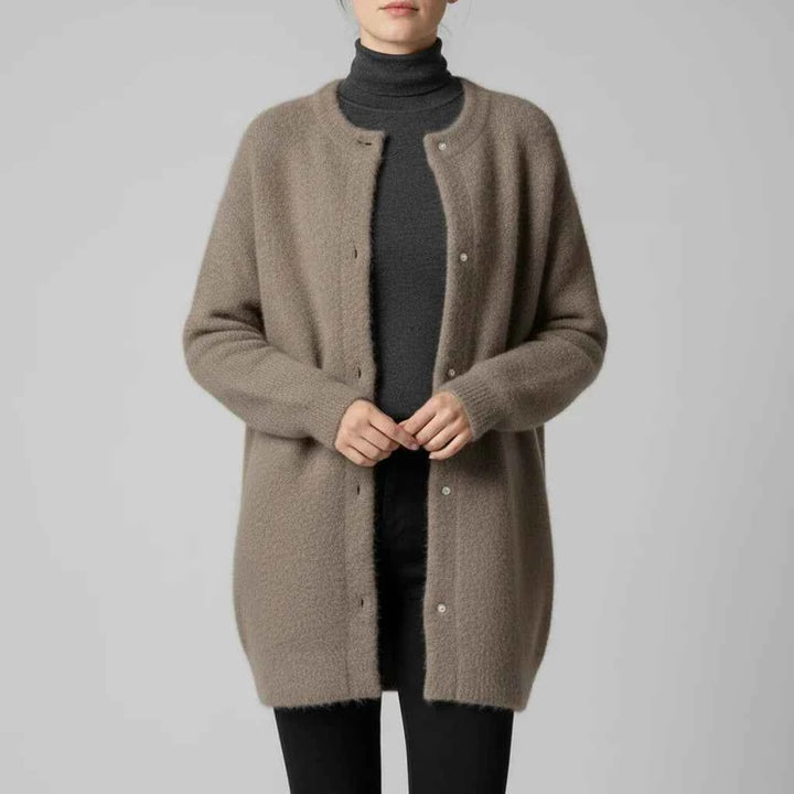 Women's Oversized Cardigan Cappuccino One Size