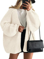 Women's Spring Loose Knit Cardigan White