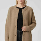 Women's Oversized Relaxed Fit Cardigan Winter Essential Khaki One Size