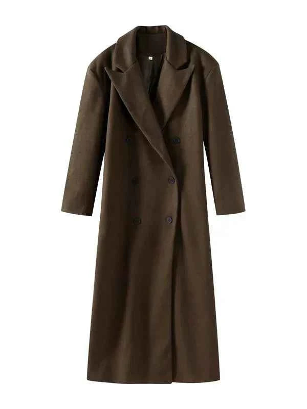 Women's Oversized Coat - Stylish and Comfortable Outerwear Brown
