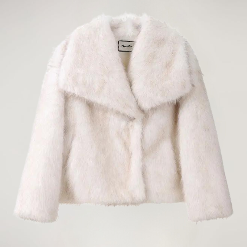 Women's Oversized Faux Fur Coat with Relaxed Fit Luxury Style