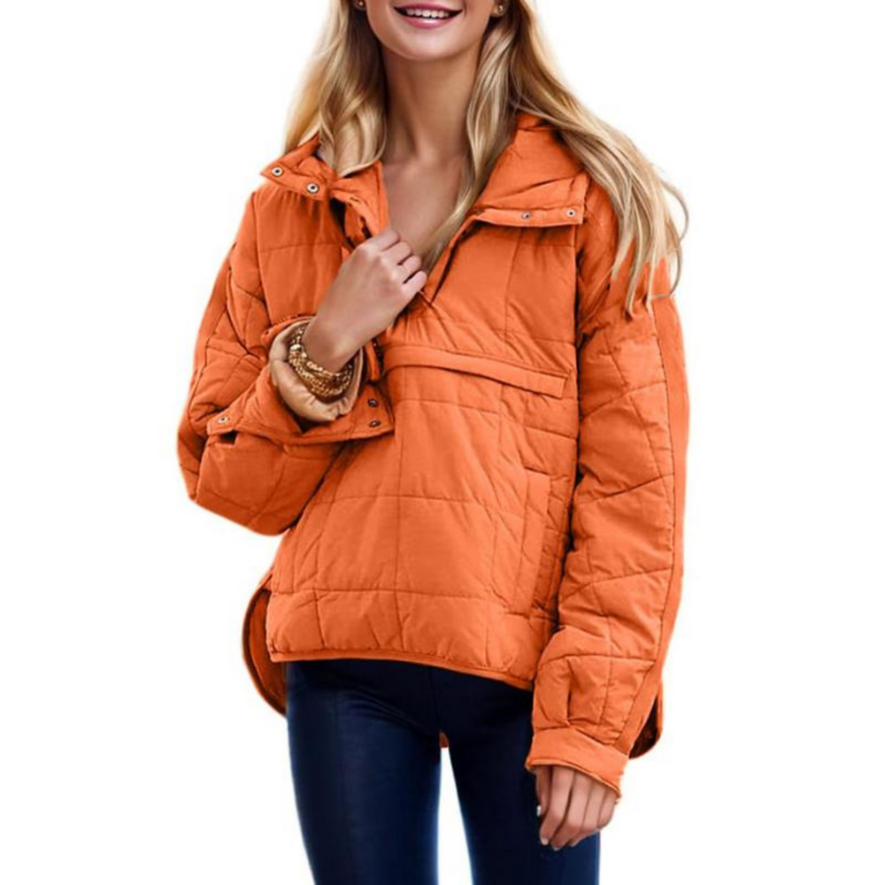 Women's Oversized Hooded Jacket Orange