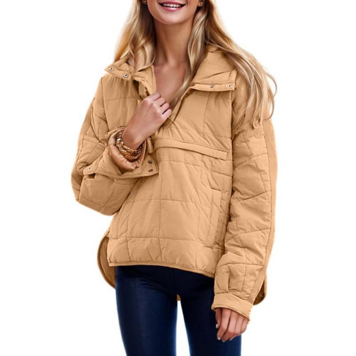 Women's Oversized Hooded Jacket Light Brown