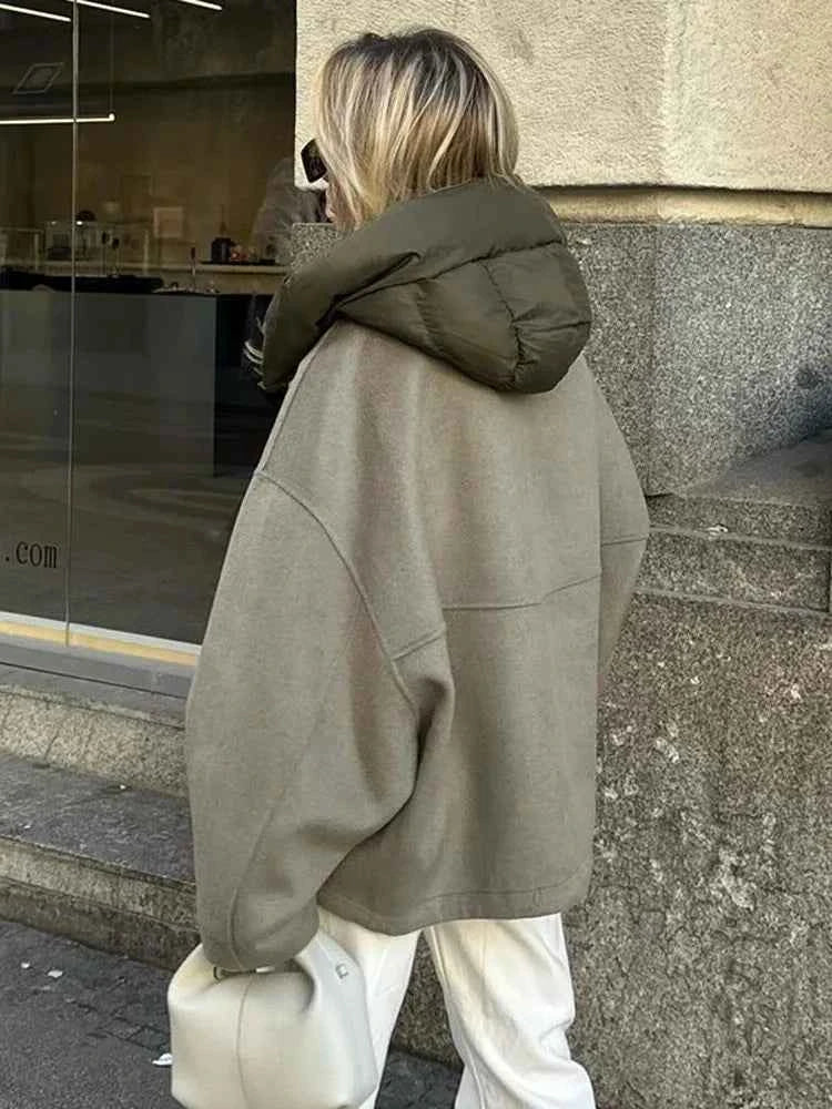Womens Oversized Hooded Jacket