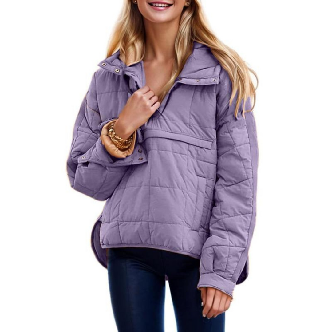 Women's Oversized Hooded Jacket Purple