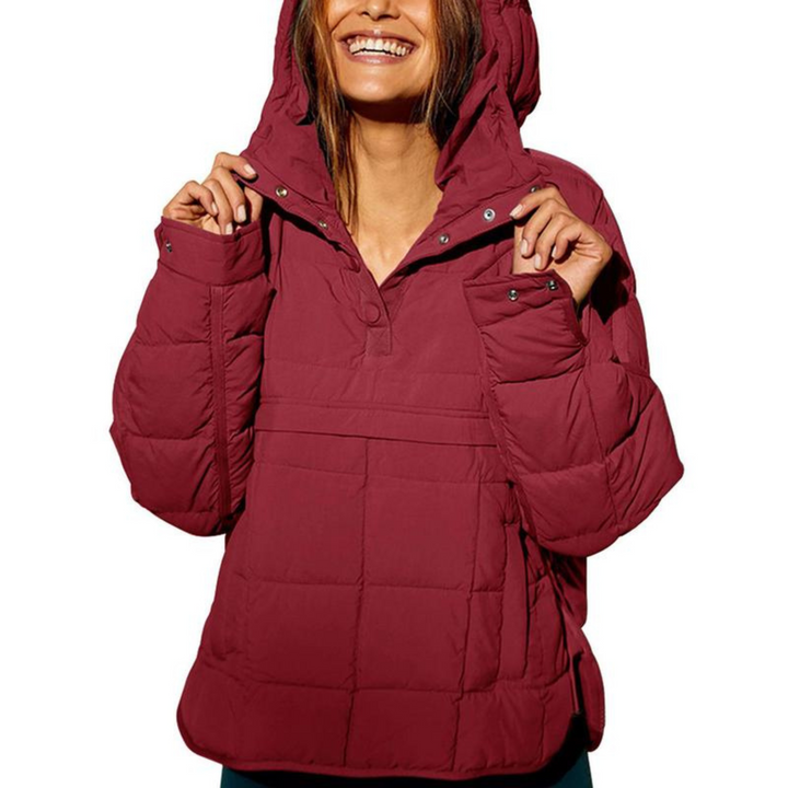 Women's Oversized Hooded Jacket Claret