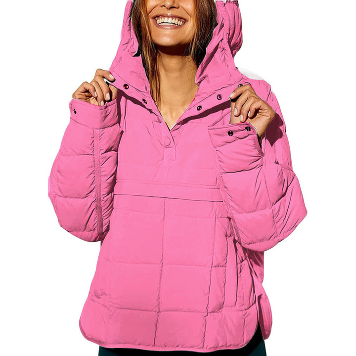 Women's Oversized Hooded Jacket Pink