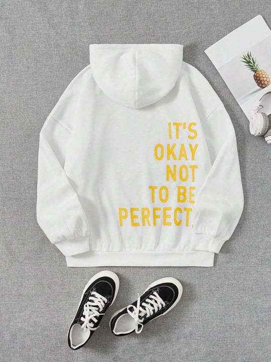 Women's Oversized Hoodie – Soft Cotton Blend – Long Sleeve Casual Wear White