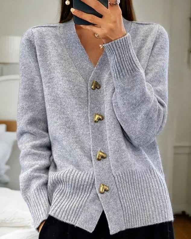 Women's Oversized Knit Cardigan Grey