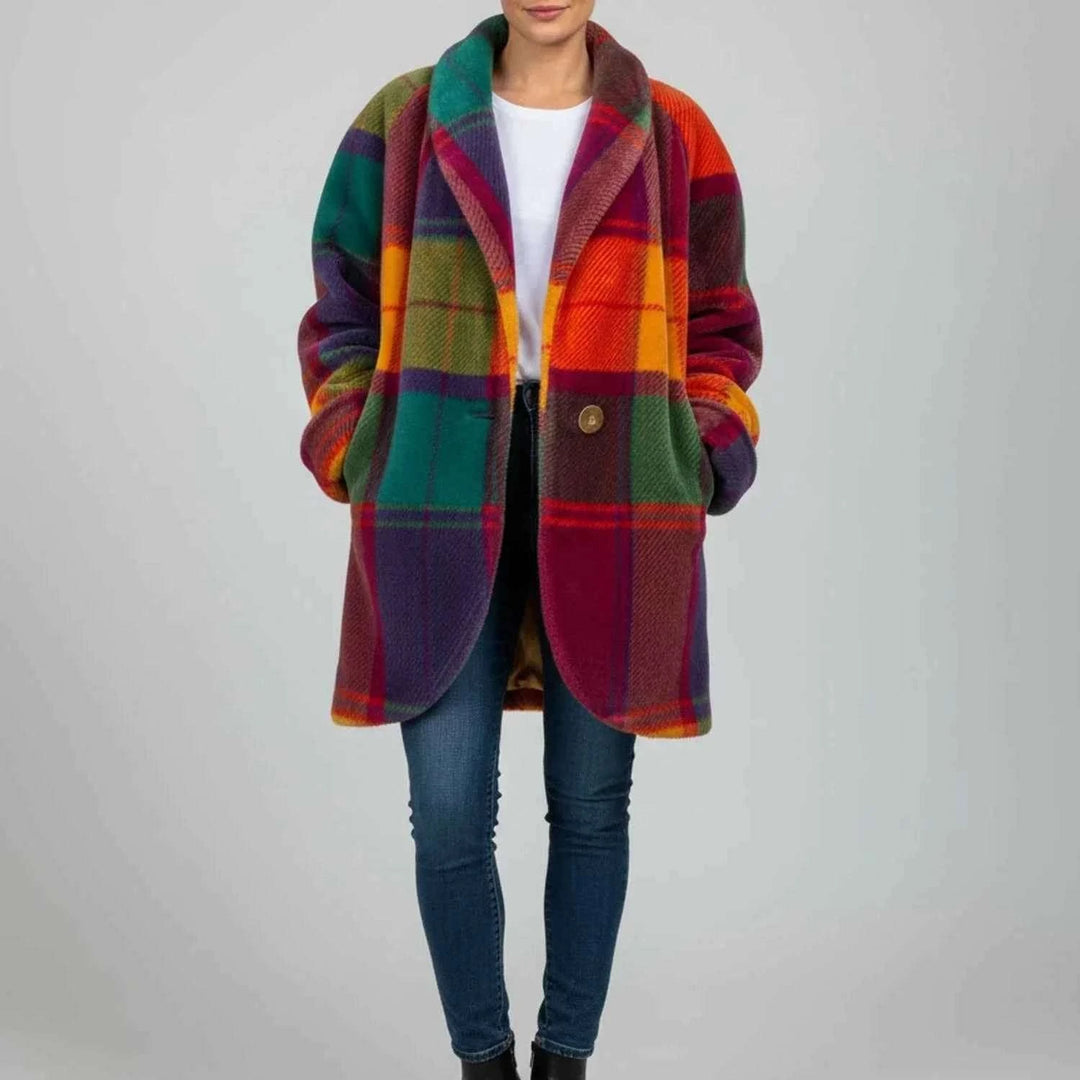 Women's Oversized Plaid Jacket