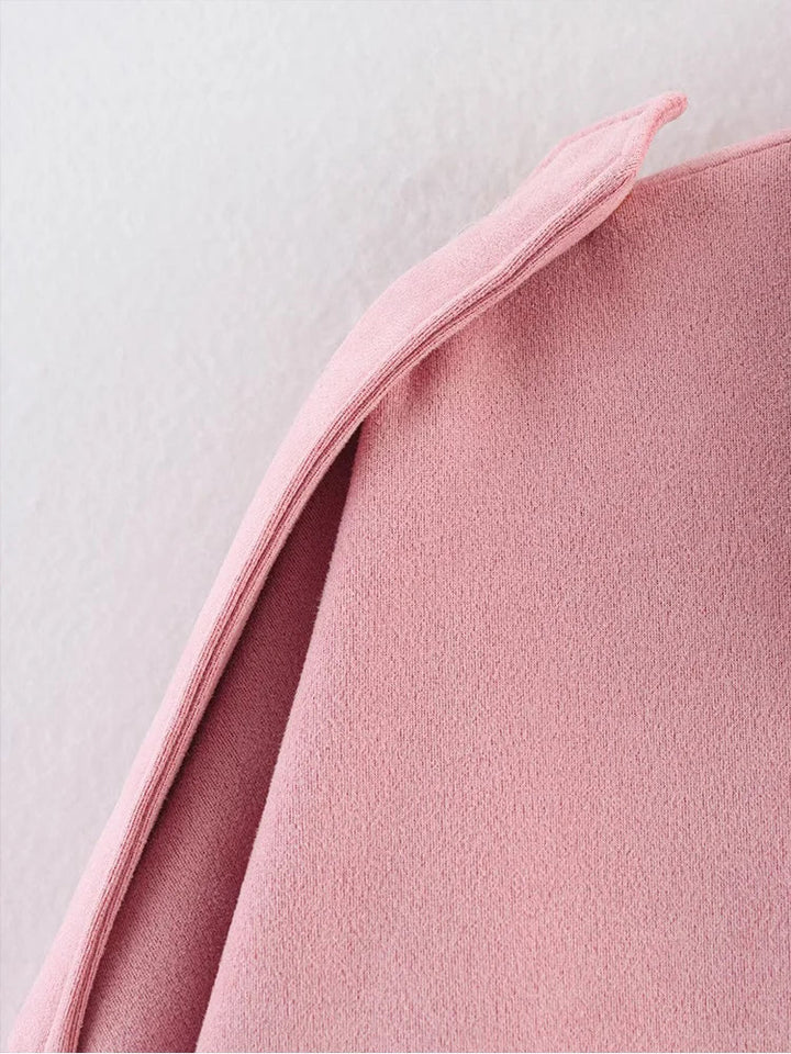 Women's Oversized Suede Bomber Jacket - Stylish & Comfortable Outerwear