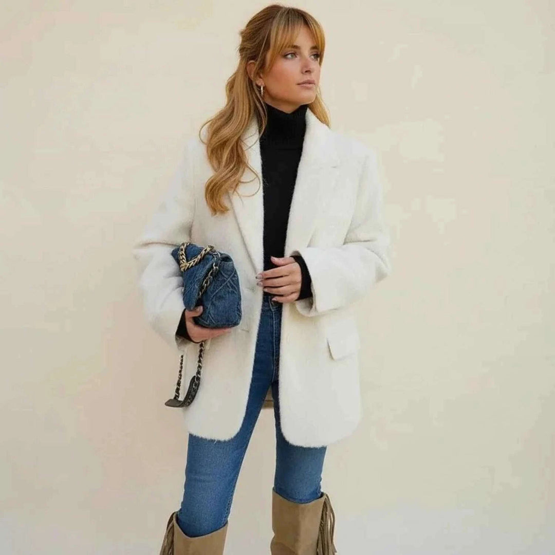 Women's Oversized Teddy Blazer Jacket