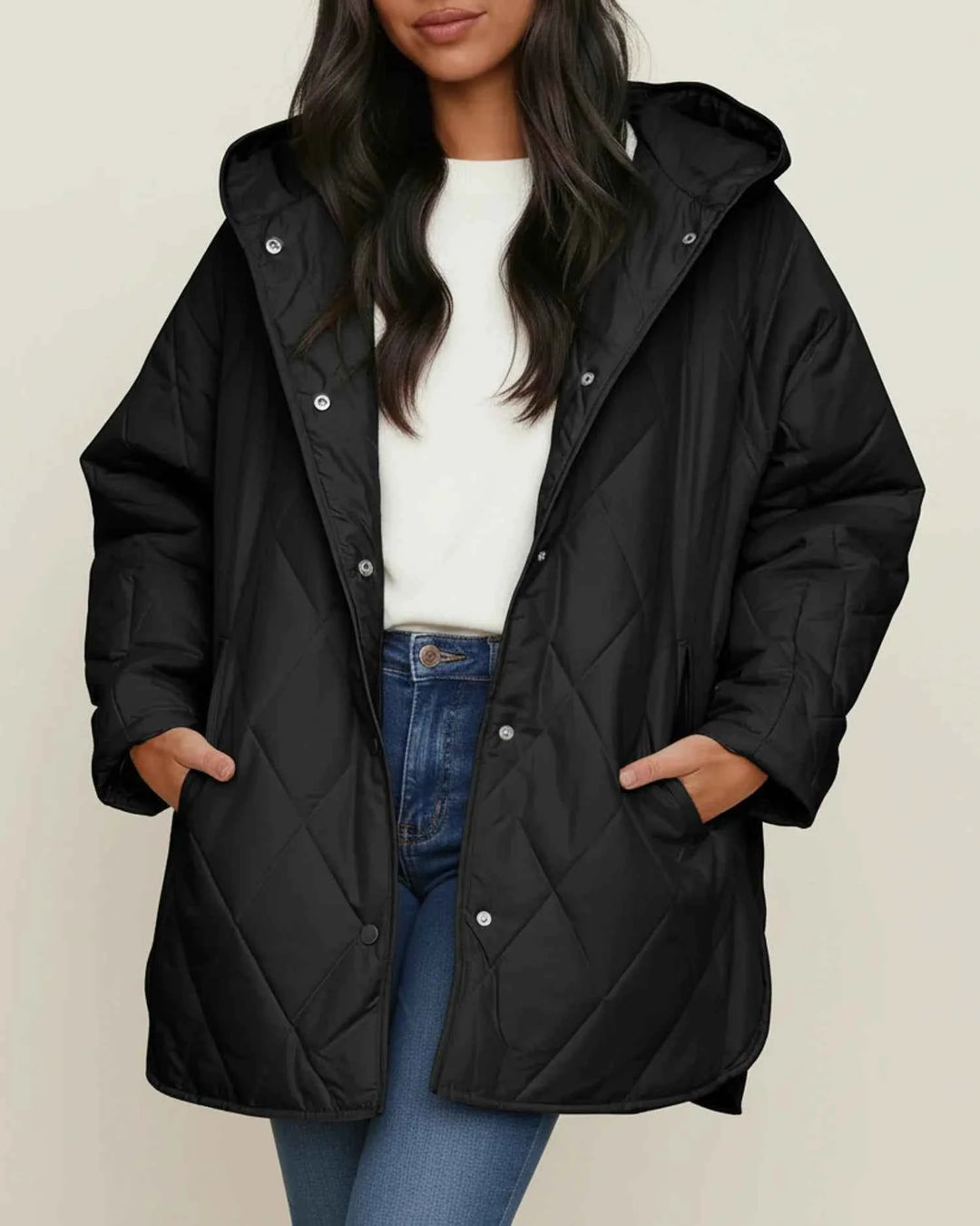 Women's Oversized Winter Jacket Black