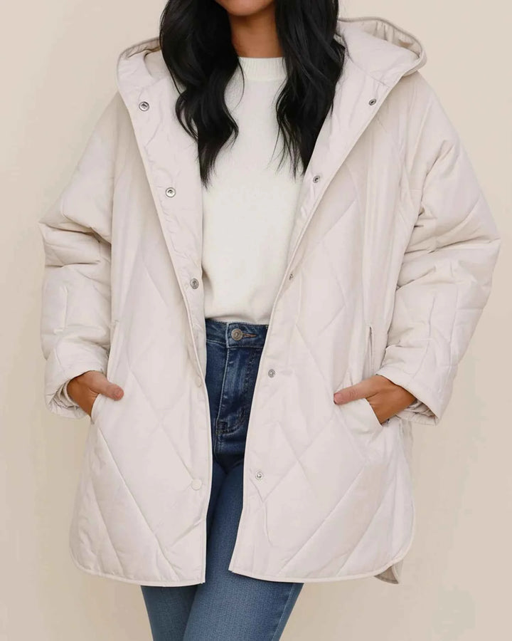 Women's Oversized Winter Jacket Beige