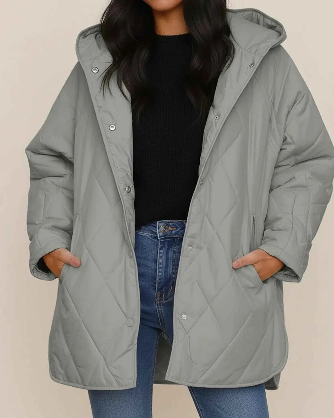 Women's Oversized Winter Jacket Gray
