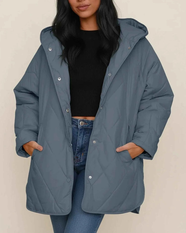 Women's Oversized Winter Jacket Blue
